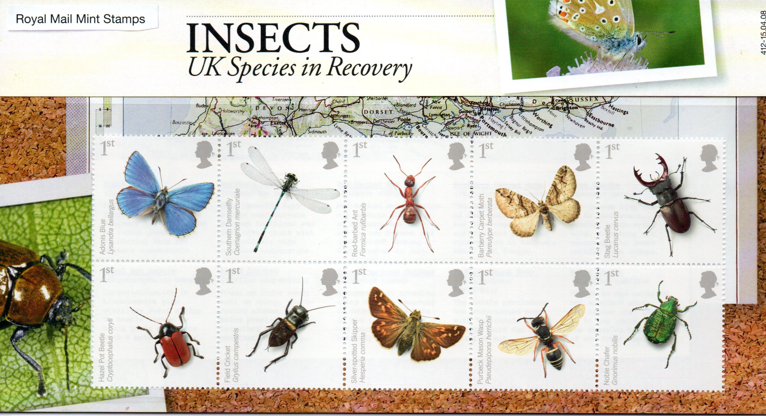 2008 INSECTS Stamps Presentation Pack
