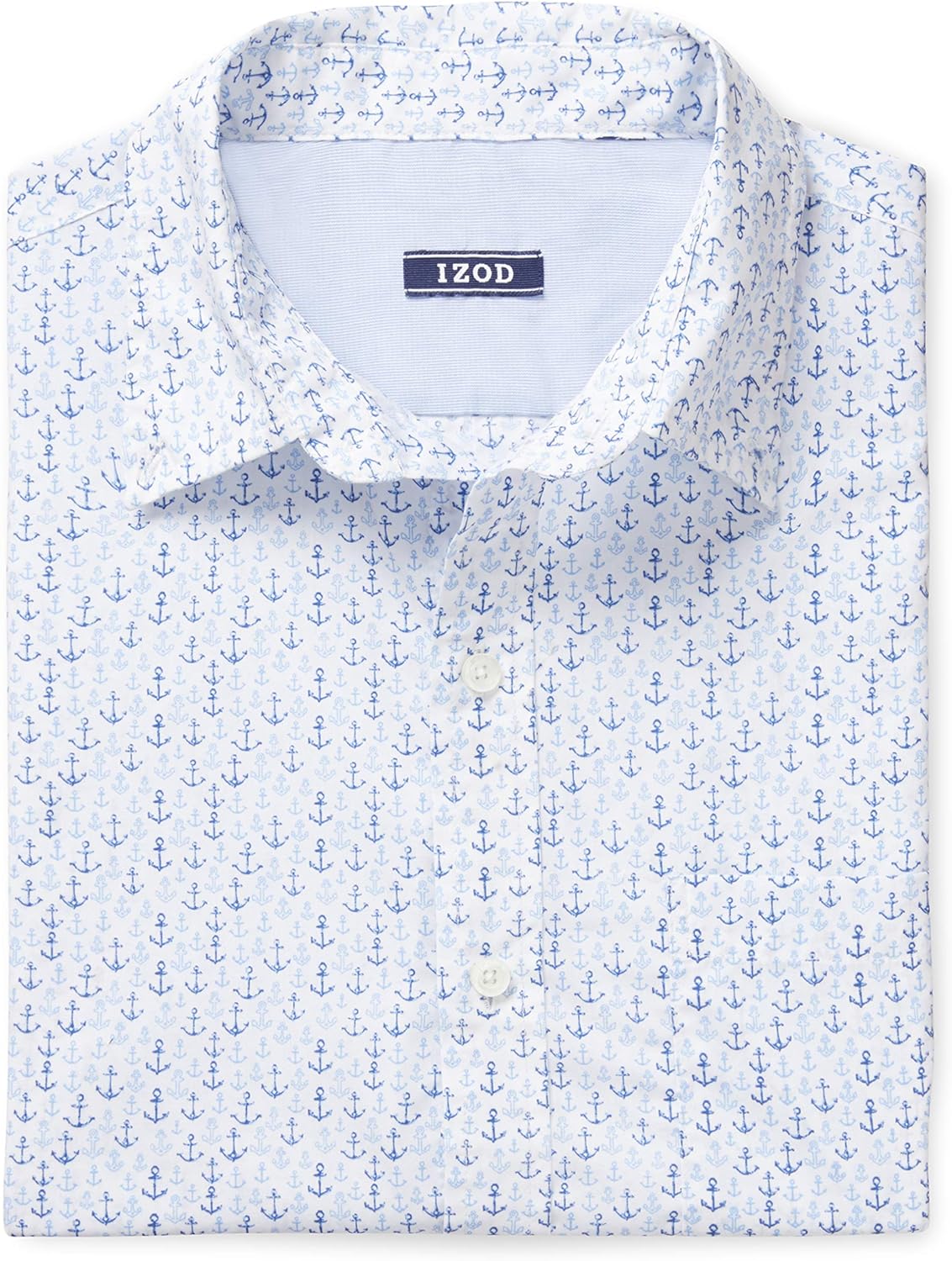 IZOD Men's Breeze Short Sleeve Button Down Patterned Shirt at  Men’s Clothing store