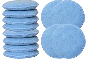 Simple Houseware Car Wash Sponge Wax Microfiber Applicator Pads, 12 Pack