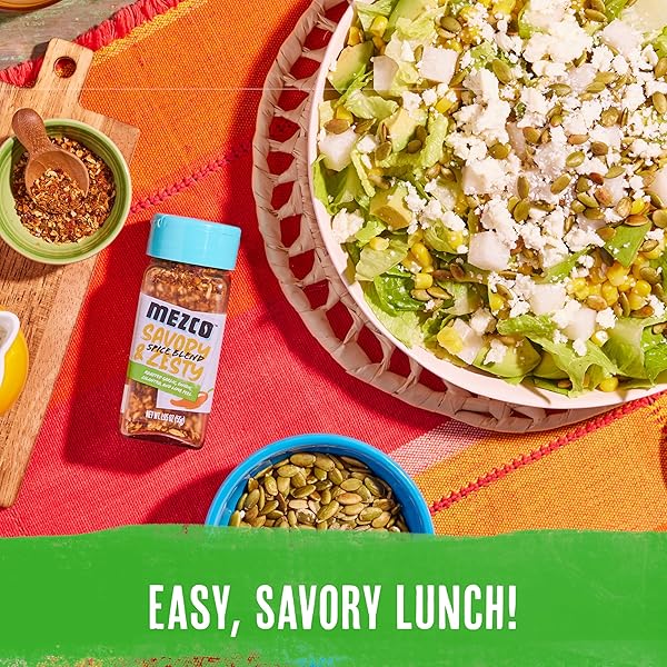 MEZCO SPICE BLEND, SAVORY AND ZESTY, MEAL PREP SEASONING, 1.95 OZ