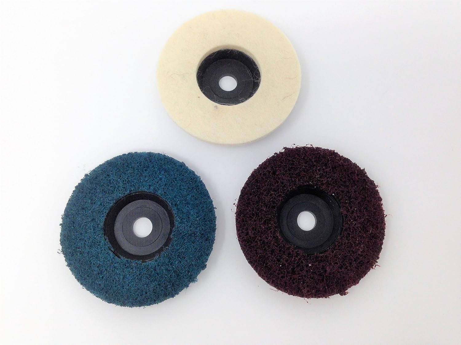3x Polishing Wheel Set for Bosch GWS 10.8 / 12 V Berner Würth BTI Accessories Battery Angle Grinders - Image 3