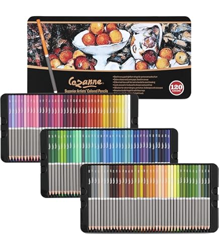 Amazon.com: Cezanne Set of 120 Professional Colored Pencils with
