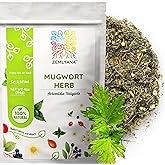 Mugwort Herb Tea - Dried Cut and Sifted Leaves Steams - Artemisia Vulgaris - Natural Mugwort Herbal Tea Loose Leaf Stem, Bulk 4 oz (114g)
