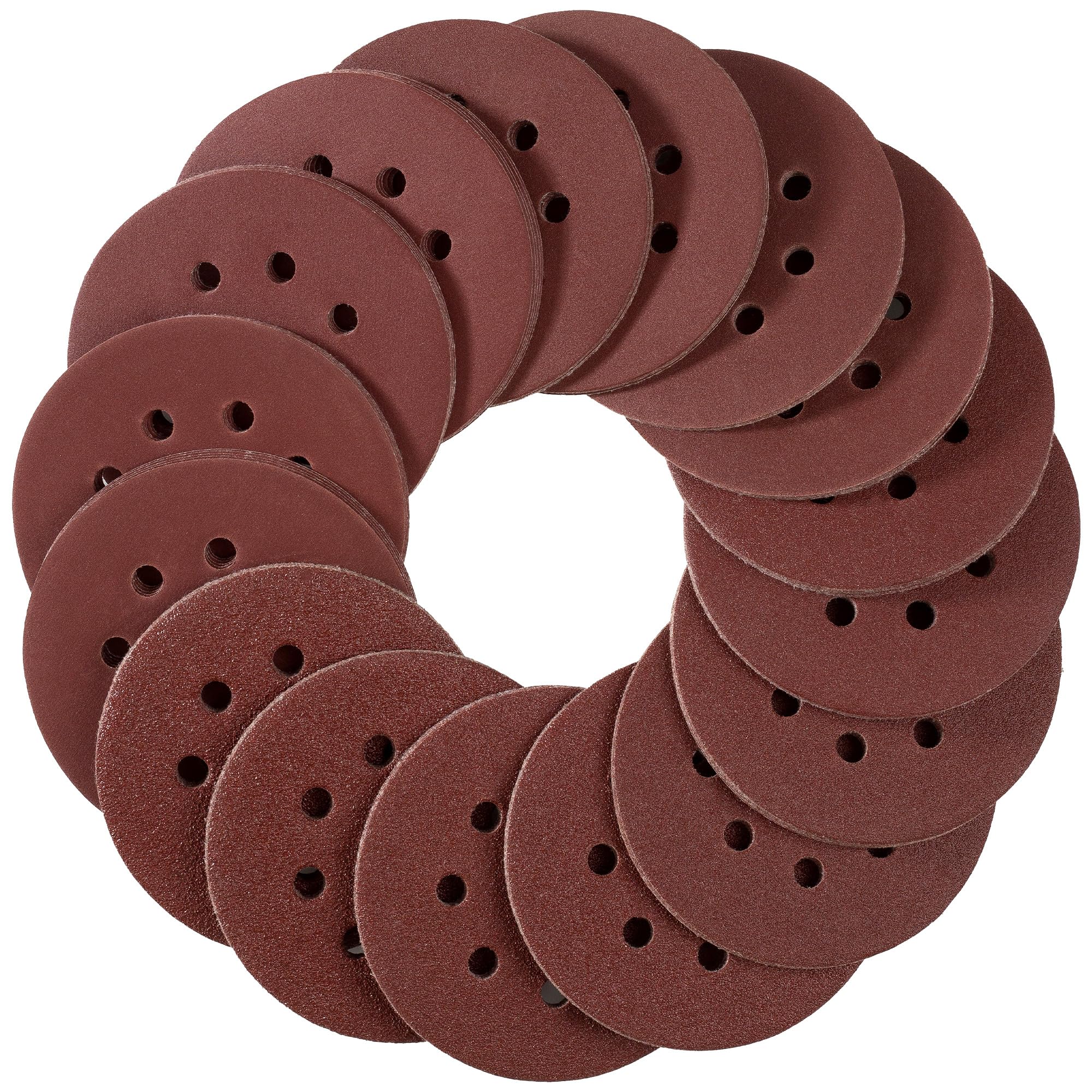 MIDO Professioanl Abrasive 80 PCS 125mm Sanding Discs Orbital Sander Discs Hook and Loop Sanding Pads for Random Orbital Sander, 10 x 40 60 80 120 180 240 320 400 Mixed Grits Sanding Discs