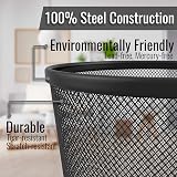 Zuvo Circular Mesh Waste Bin Lightweight Trash Can Black view 4