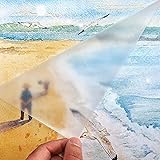 17.7inx10ft Clear Contact Paper Clear Wall Protector Book Cover Privacy Window Film Vinyl Clear Matte Film for Crafts Self Ad