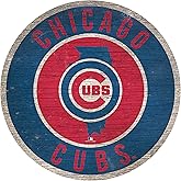 Fan Creations Chicago Cubs 12" Circle with State and Team Logo Wood Sign