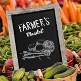 HBCY Creations Magnetic Chalkboard 12x17" Rustic Wood Frame view 7
