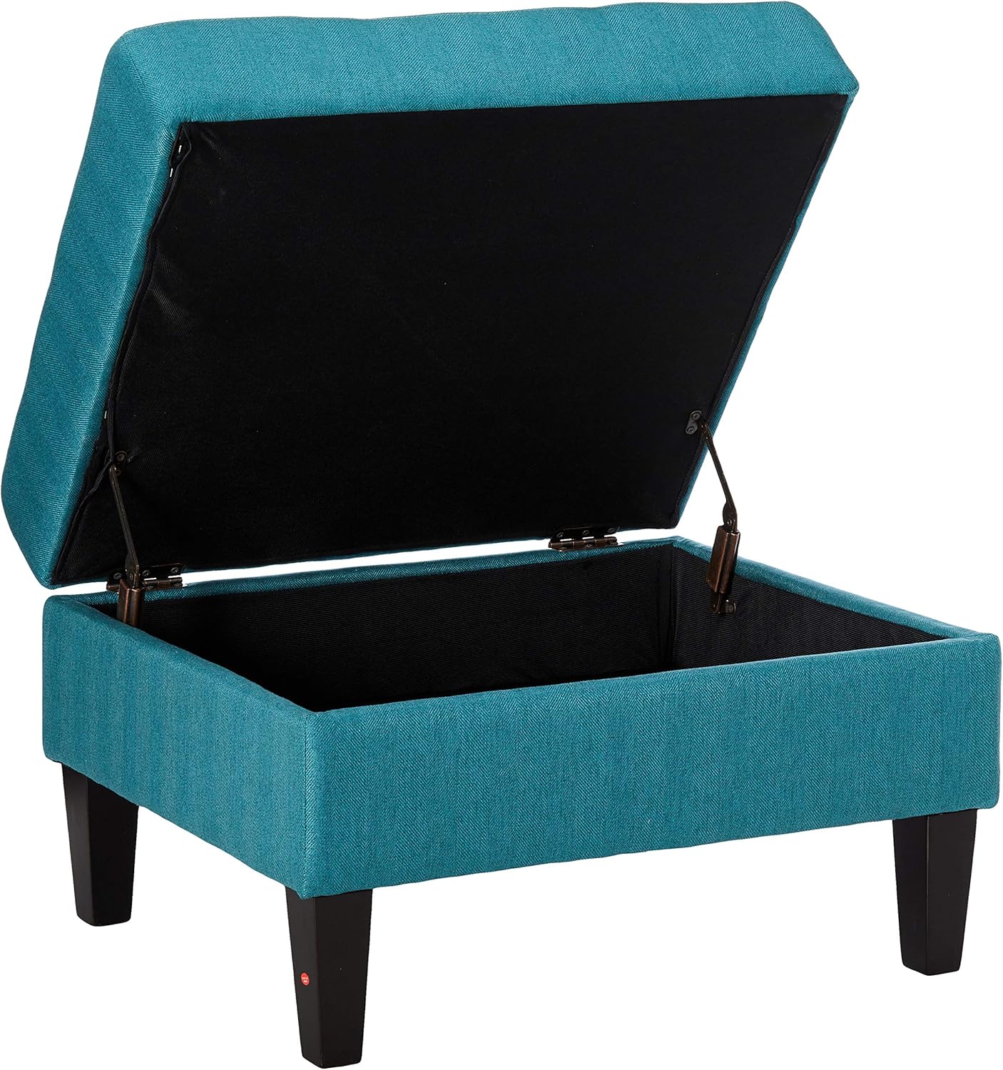 Christopher Knight Home Zahra Fabric Storage Ottoman, Teal / Dark Brown: Kitchen & Dining
