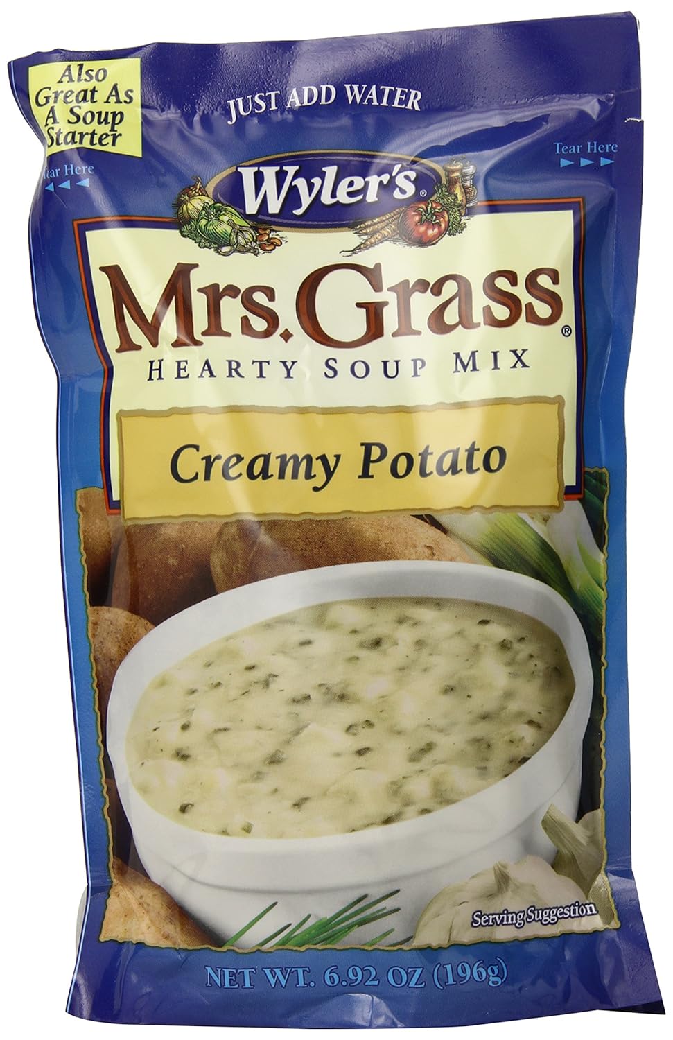 Mrs. Grass Hearty Soup Mix, Creamy Potato, 6.92 Ounce (Pack of 4) Packaged Beef