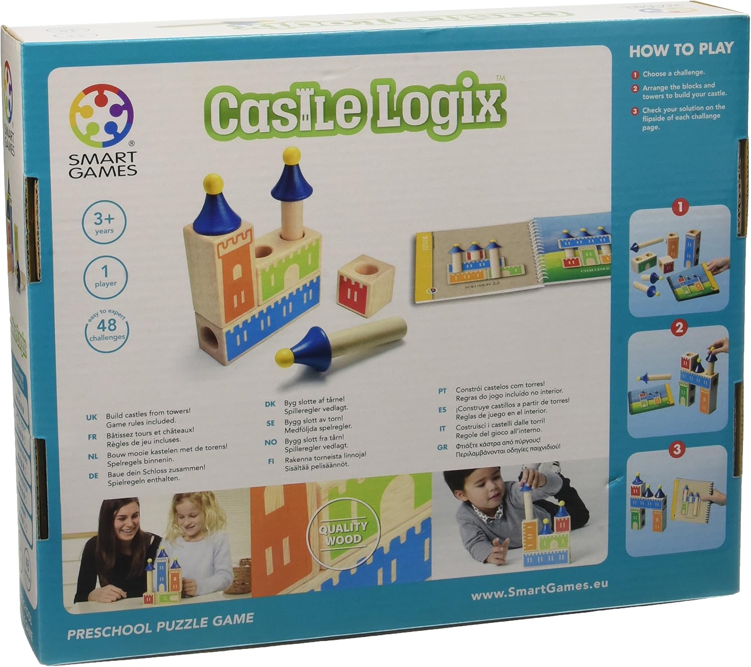 SmartGames - Castle Logix, Preschool Puzzle Game, 48 Challenges, Ages 3-7, Multicolor, Medium - Image 3