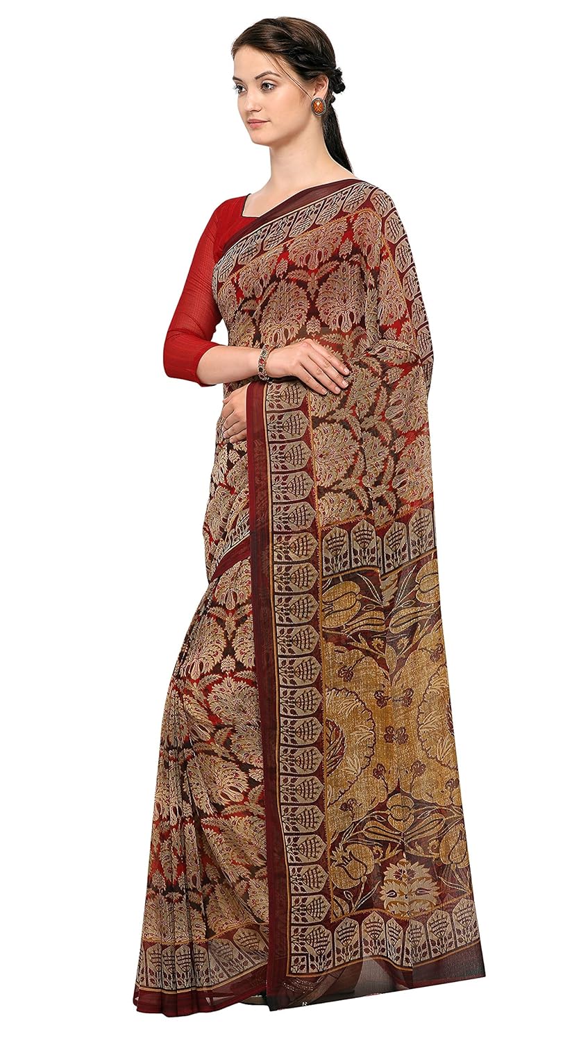vaamsi chiffon printed saree