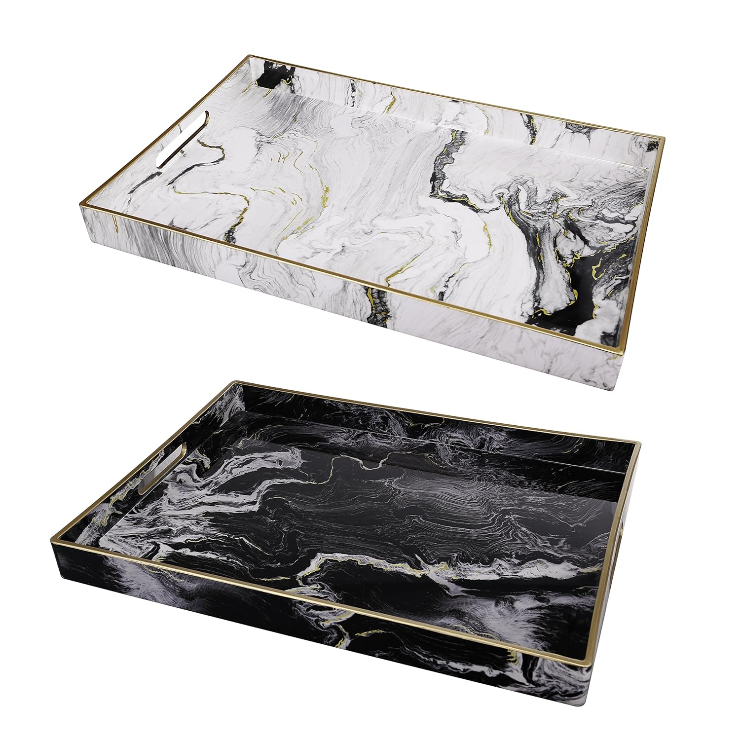 Best Kitchen Counter Marble And Gold Tray