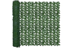 ODTORY Artificial Fence Privacy Screen: 5FT x 50FT UV-Anti Faux Greenery Backdrop Ivy Chain Link Shades Panels for Patio, Balcony, Garden,Deck,Backyard Indoor Outdoor Green Wall Decor