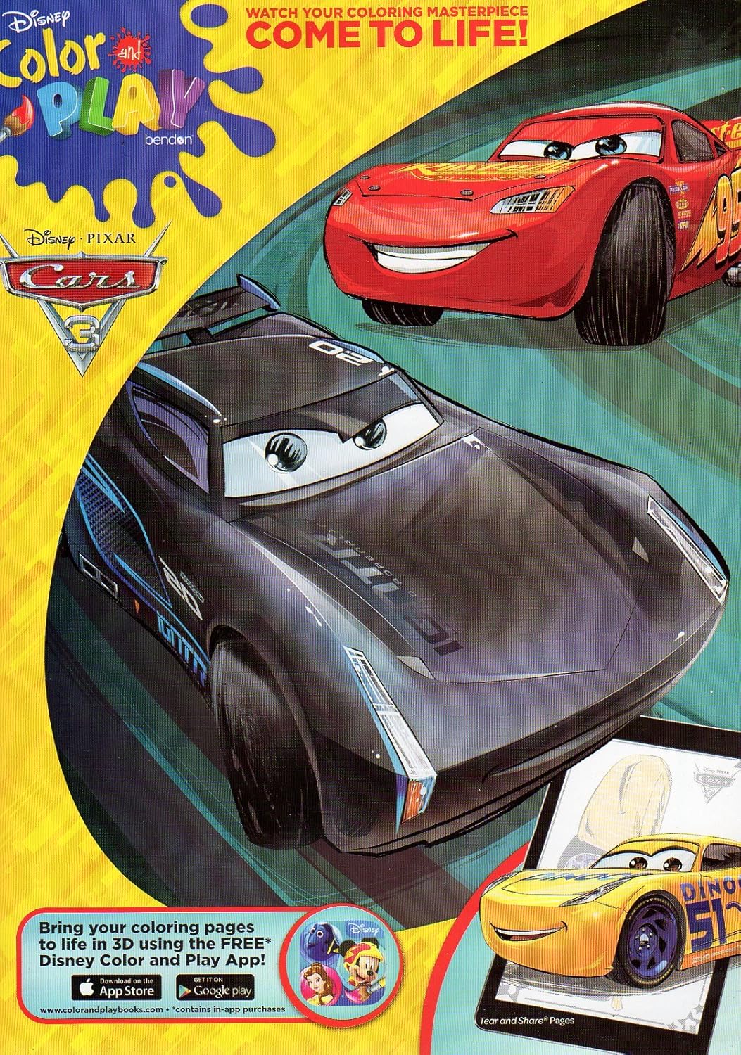 Amazon Com Disney Pixar Cars 3 Color And Play Coloring And Activity Book V2 Toys Games
