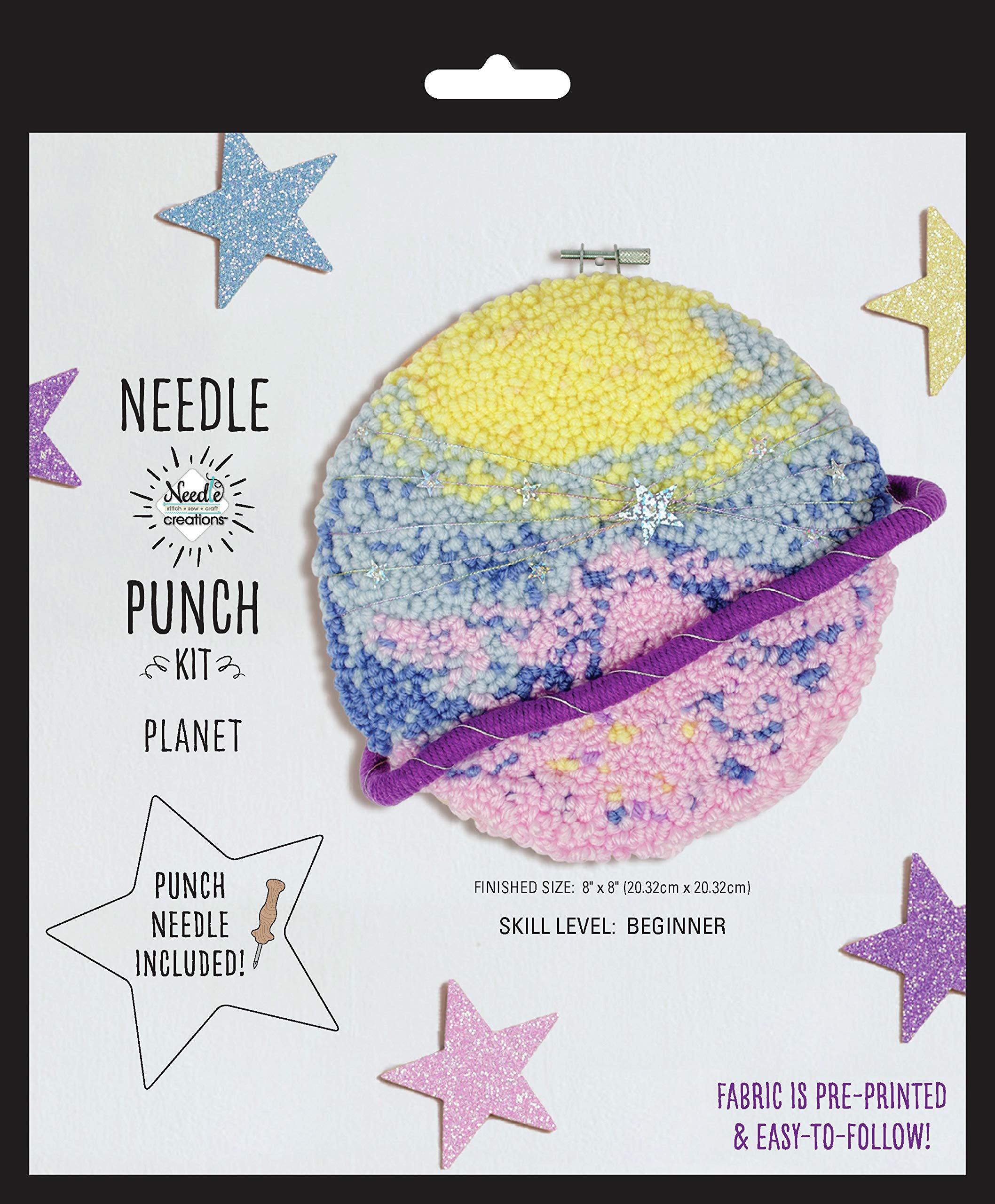 FABRIC EDITIONS Punch Needle KIT Planet, One Size