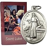 Westmon Works St Luke Medal Set Italian Metal Medallion with USA Made Holy Prayer Card