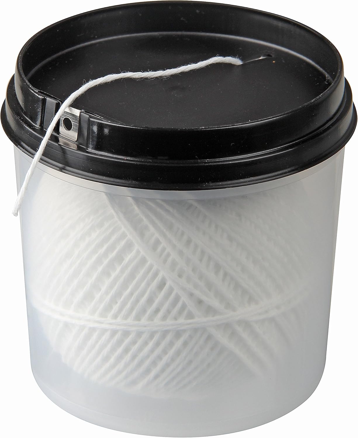 Fackelmann Koch-Bindfaden, 100m Küchen-Schnur in Spenderbox, Küchengarn für Fleisch, Gemüse oder Fisch (Farbe: Weiß), Menge: 1 Stück