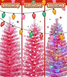 DEWUR Pre-Lit Artificial Christmas Tree, Warm White