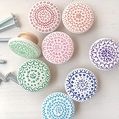 Amazon Com Drawer Pulls Or Cabinet Knobs Hand Painted Design In