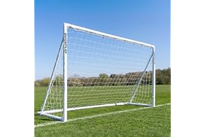 QUICKPLAY Q-Fold Soccer Goal | 30-Second Folding Design for Easy Setup | Portable & Weatherproof uPVC Soccer Goal for Backyard | Durable Post for Adults & Kids
