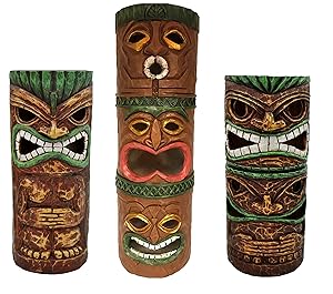 Moonrays 96337 Island Totem Statues, Brown