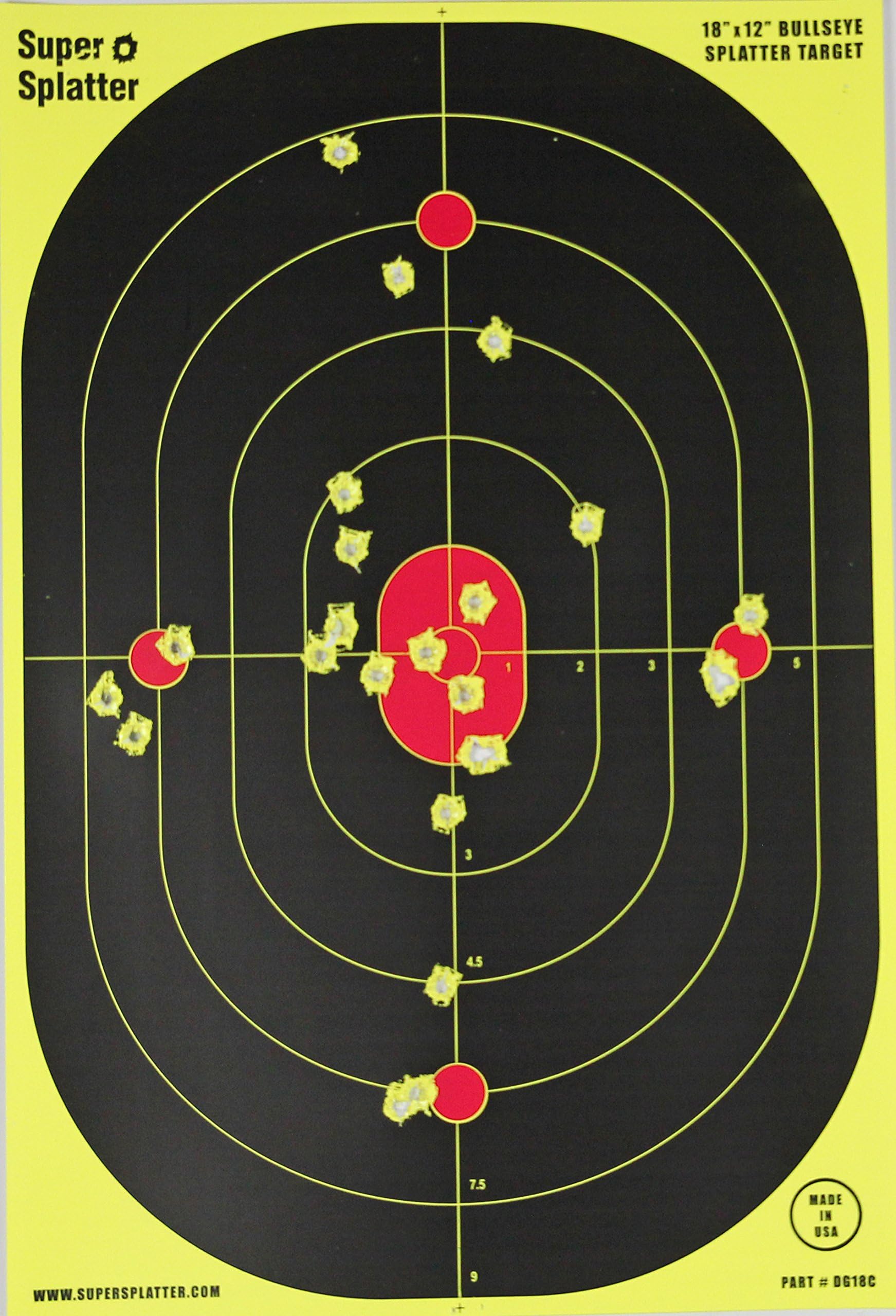 12" X 18" Bullseye Super Splatter Targets 10, 25, 50, 100 Packs - Creates Huge Super Splatter Spots - See Your Hits Instantly (100)