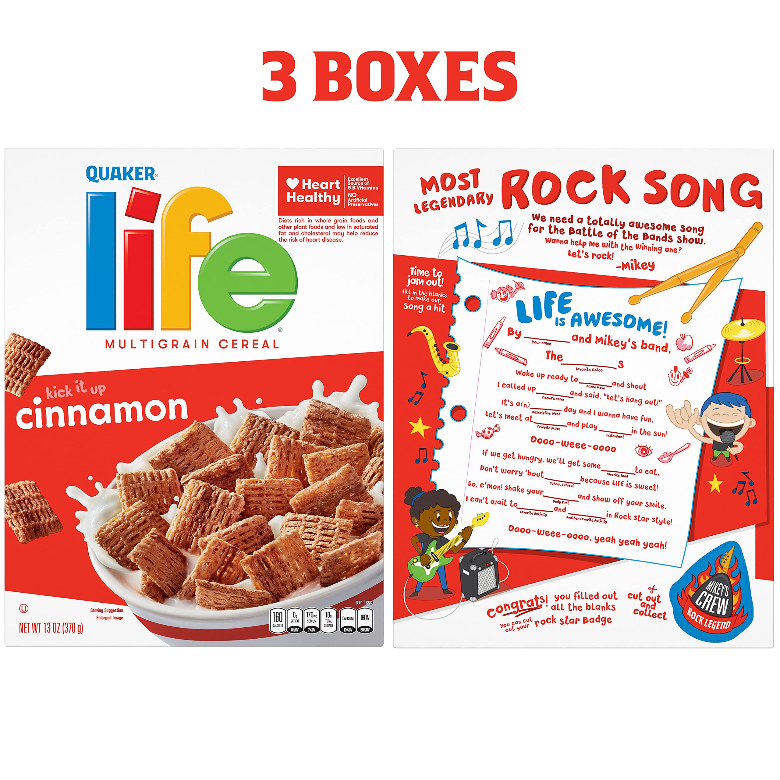 Life Breakfast Cereal, Cinnamon, 13 Ounce (Pack of 3) Pricepulse