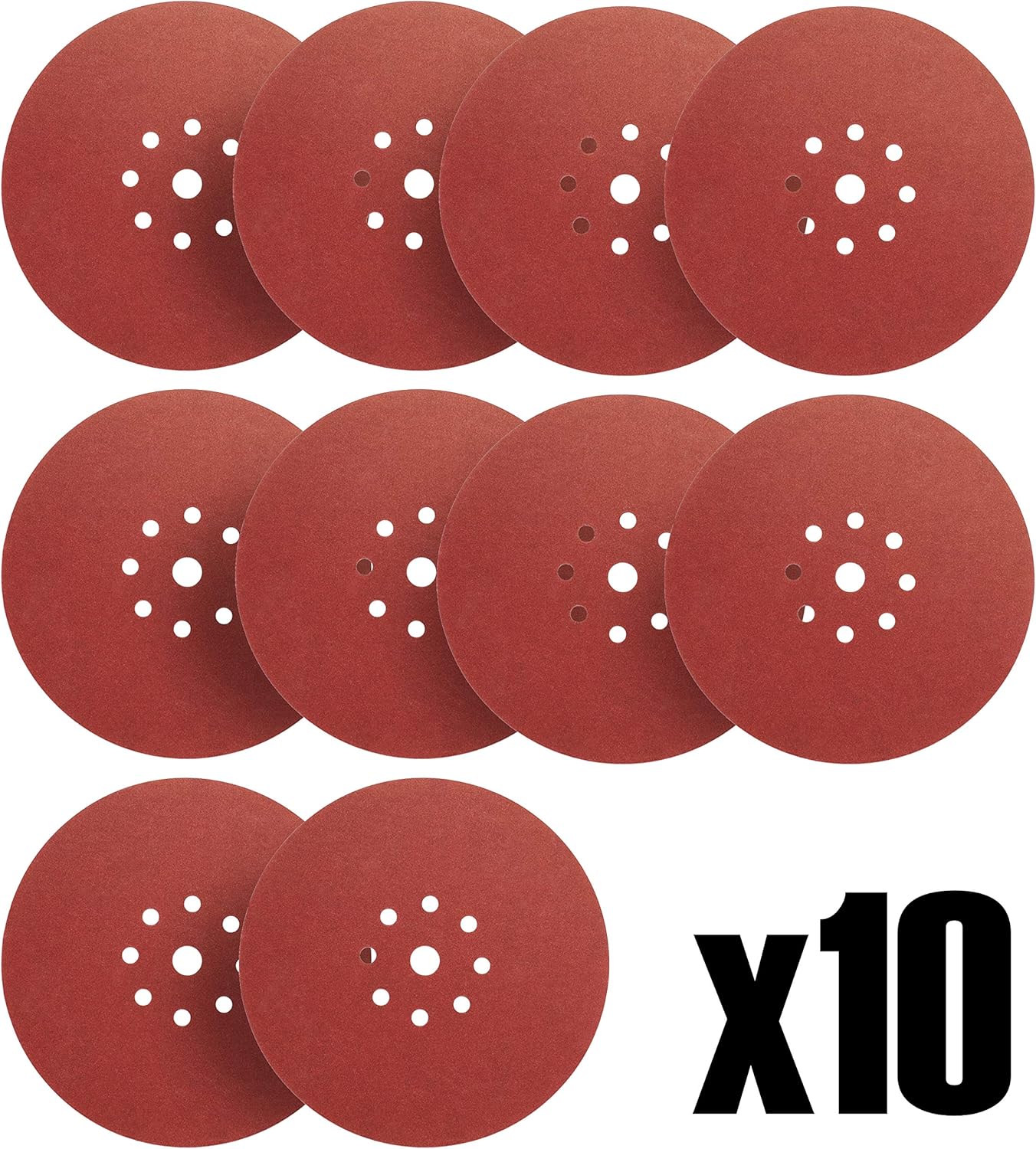 S&R Sanding Discs Set diameter 225mm - 10pcs Professional Abrasive Discs for Random Orbital Sanders Commercial Quality (P400 Grit)