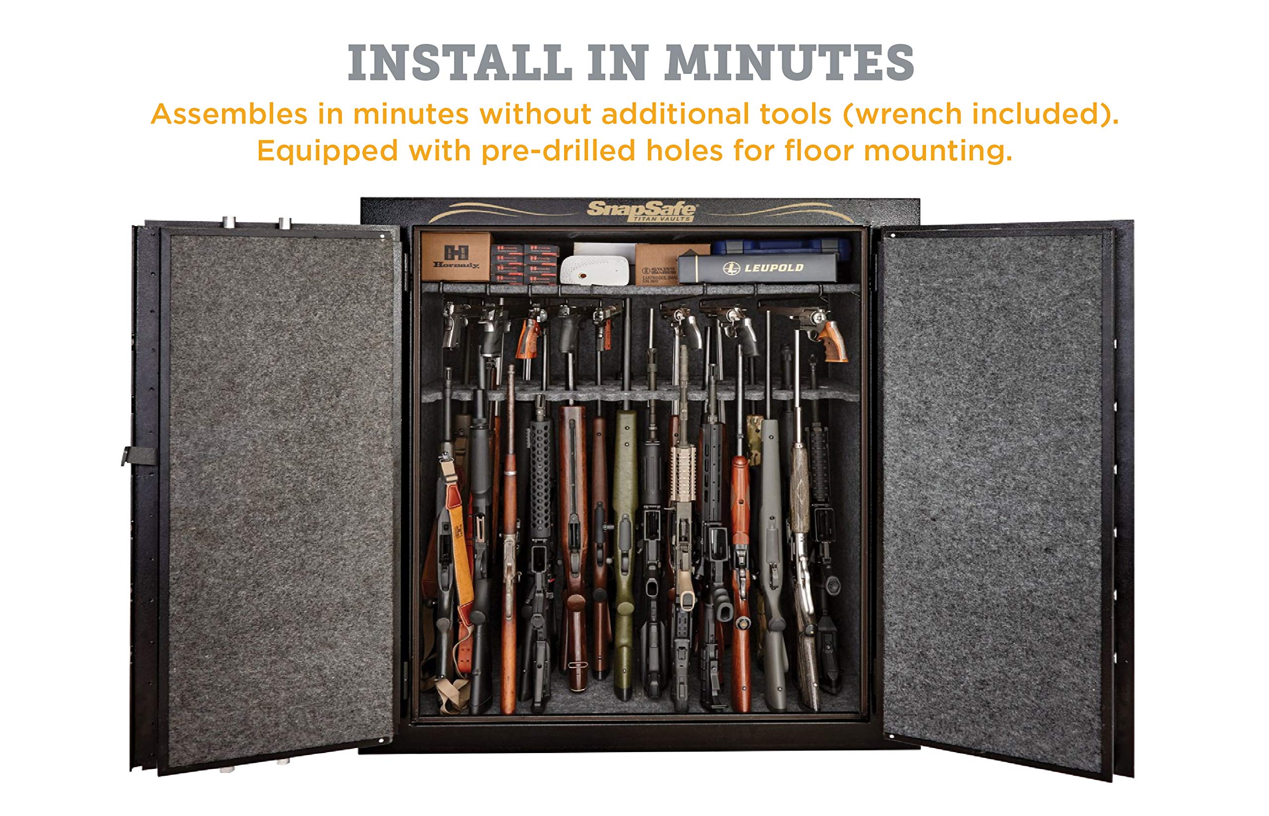 SnapSafe Super Titan XXL Double Door Modular Gun Safe, Model 75013 Secure Heavy Duty Safe