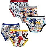 Sonic the Hedgehog Boys 5-Pack and 8-Pack Briefs available in sizes 4, 6, 8, 10, and 12, Sonic 8pk Brief, 8