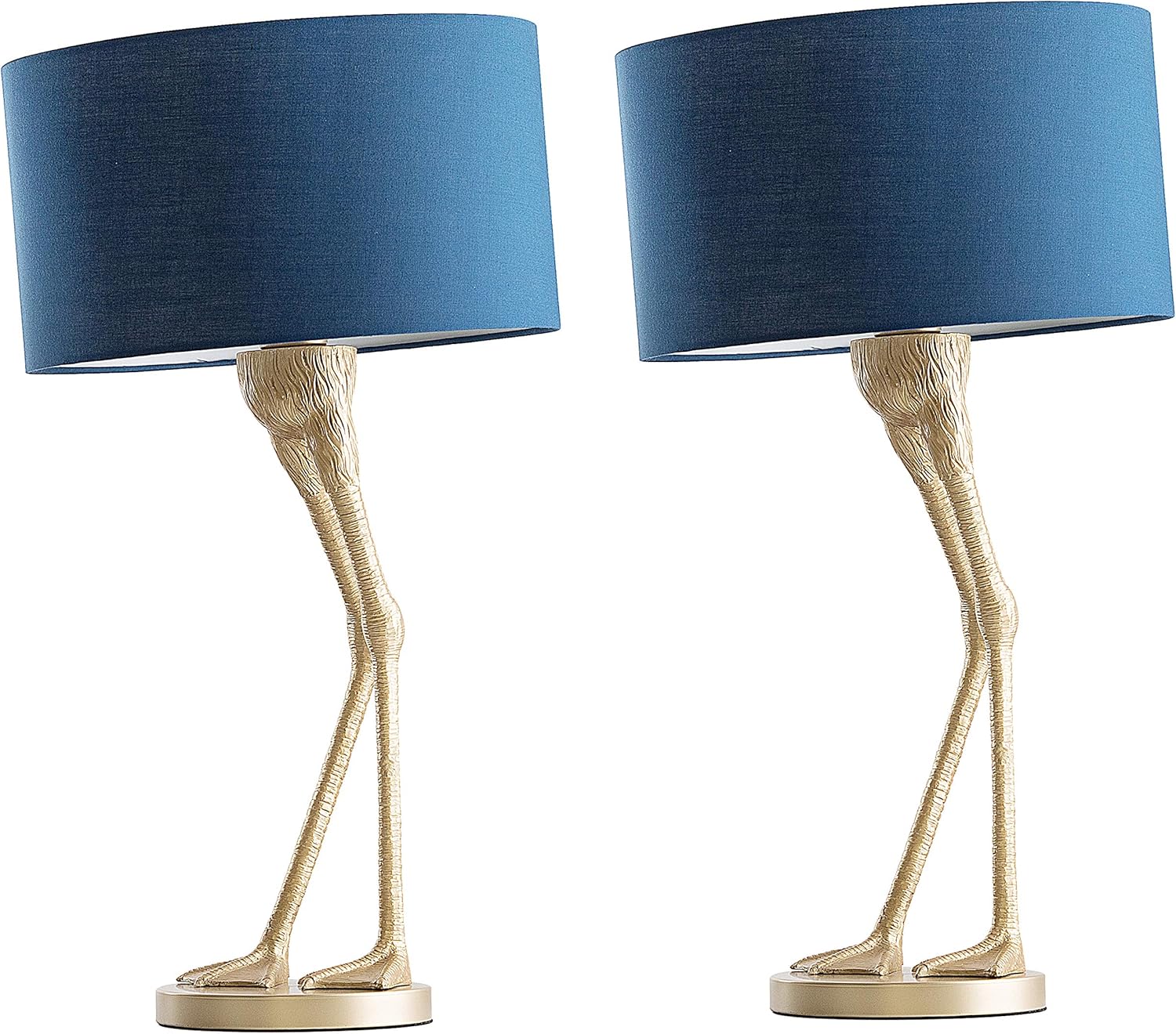 gold and navy table lamp