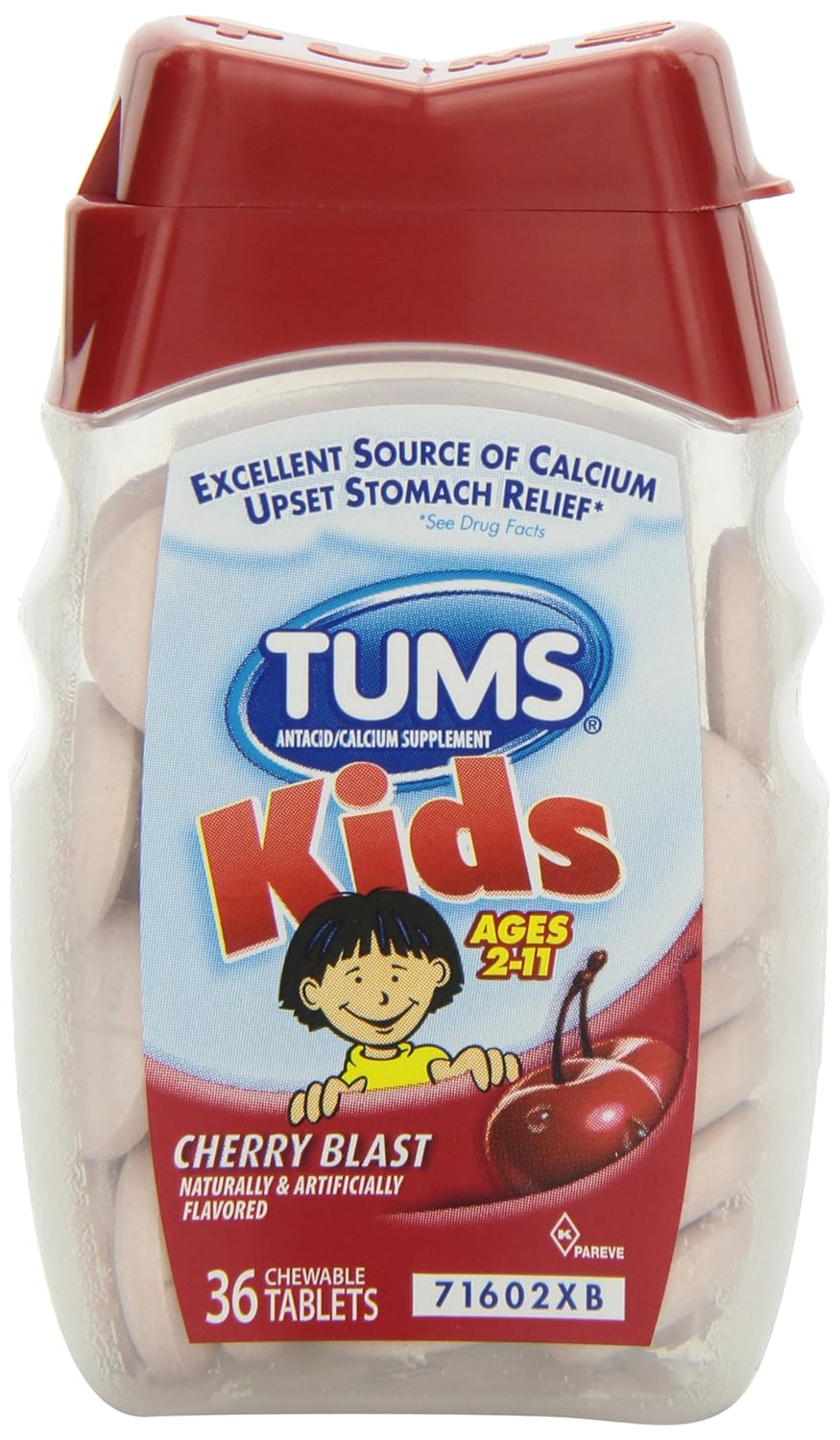 Tums Calcium Tablets for Kids, Cherry Blast, 36 Ea Health