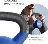 PROIRON 10kg Neoprene Kettlebell Cast Iron Flat Bottom Colour Code view 2