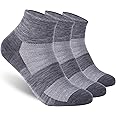 RTZAT Merino Wool Ankle Socks, Men's Women's 90% Wool Athletic Thin Running Moisture Wicking Socks, 3 Pairs