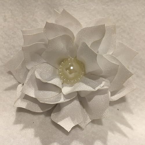 Amazon Com White Flower Lotus Flower Flower Hair Bow Flower