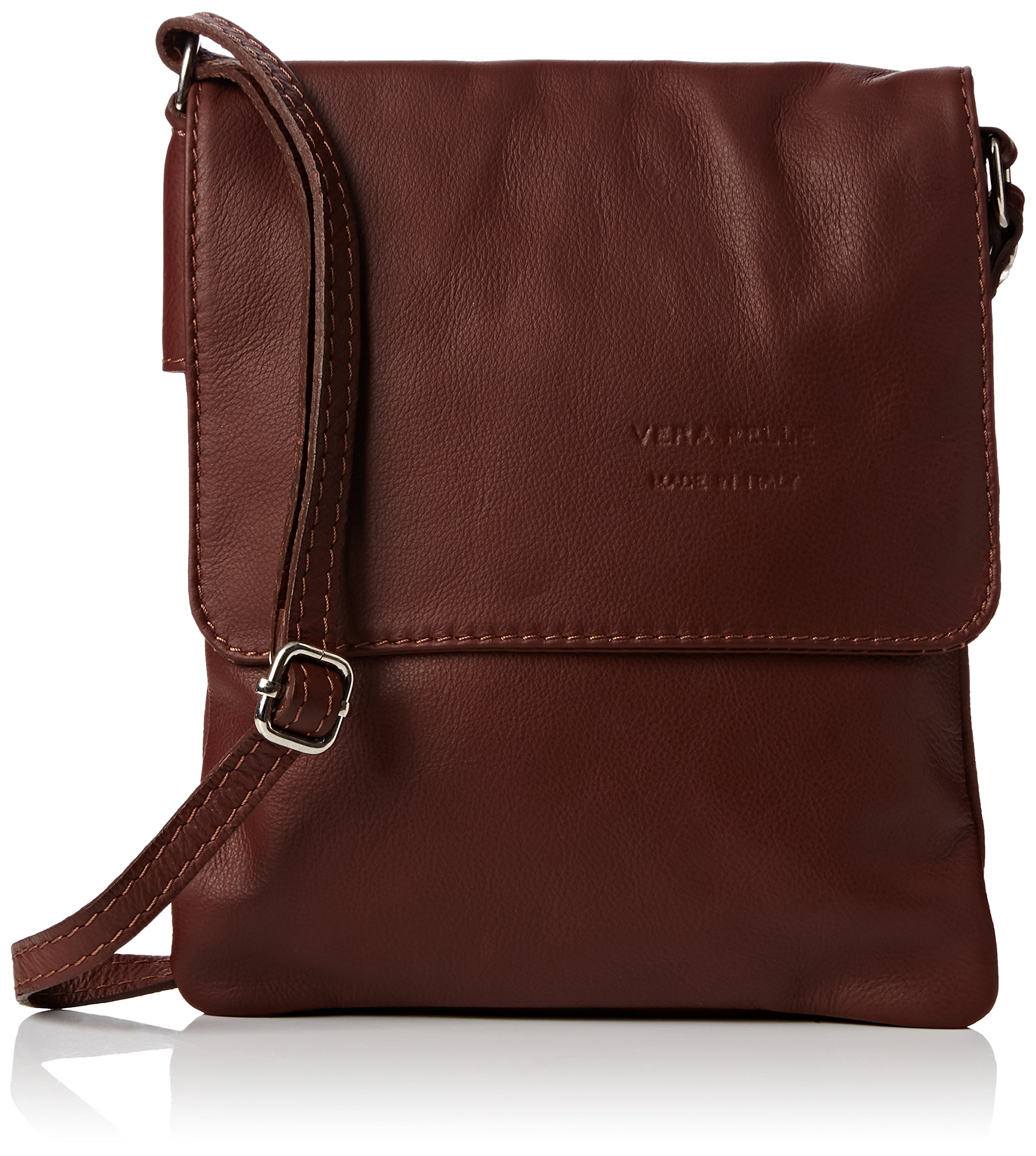 Girly Handbags Womens Genuine Leather Shoulder Bag Small Cross Body Messenger Soft Leather Vera Pelle Phone Holder Holiday - Dark Chocolate