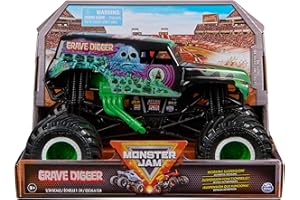 Monster Jam, Official Grave Digger Monster Truck, Collector Die-Cast Vehicle, 1:24 Scale, Kids Toys for Boys Ages 3 and up