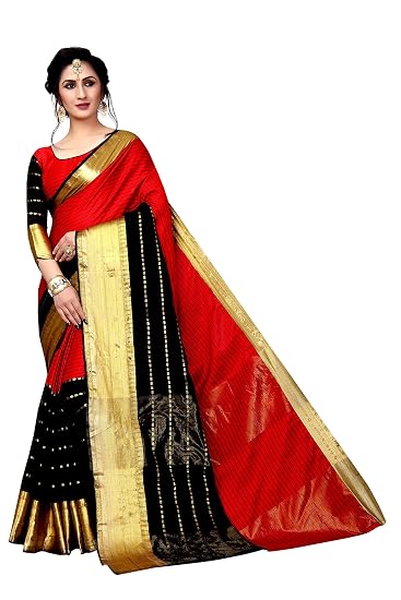 Womens cotton Silk Saree With Blouse Piece (CoinDobiVariation)