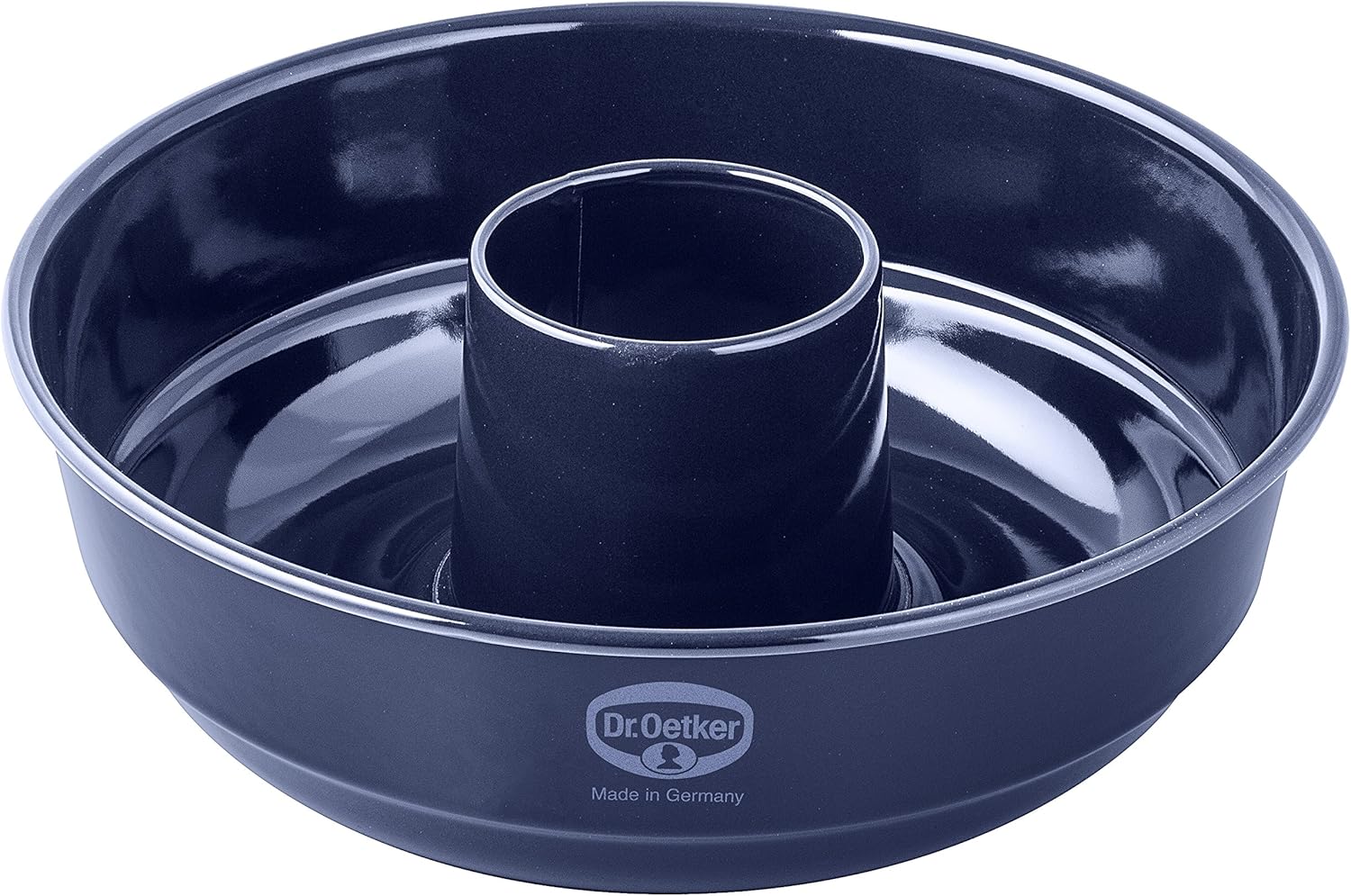 Dr. Oetker Frankfurter Kranz, Ø 26 cm, Kranzform mit Quarz-Emaille-Versiegelung, Backform der Serie Back- Liebe Emaille, Menge: 1 Stück, Farbe: blau