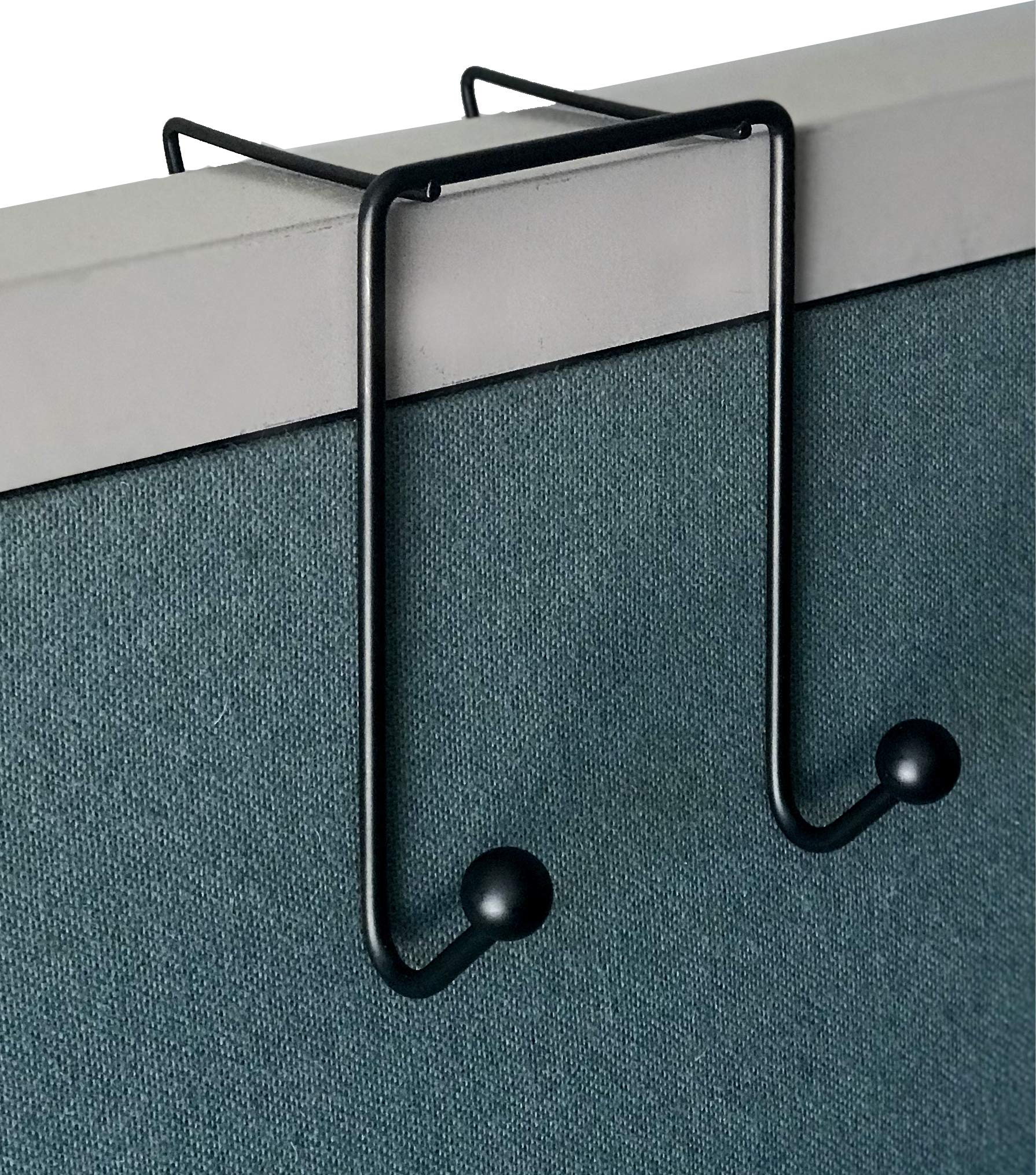 Photo 1 of Tetra-Teknica CWH-02 3 Inch Space Addition Wire Double Hook for Partition Wall Cubicle Panel, Color Black