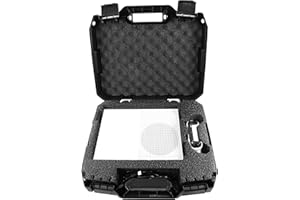 CASEMATIX Travel Case Compatible with Xbox One S - Hard Shell Carrying Case with Protective Foam Compartments for Console, Controller, Power Adapter, Games and More Accessories, Case Only