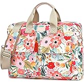 SANFAN Laptop Briefcase, Water Repellent Multi-Functional Shoulder Messenger Case Bag For MacBook Pro 15 inch and 16 inch - Watercolor Flowers