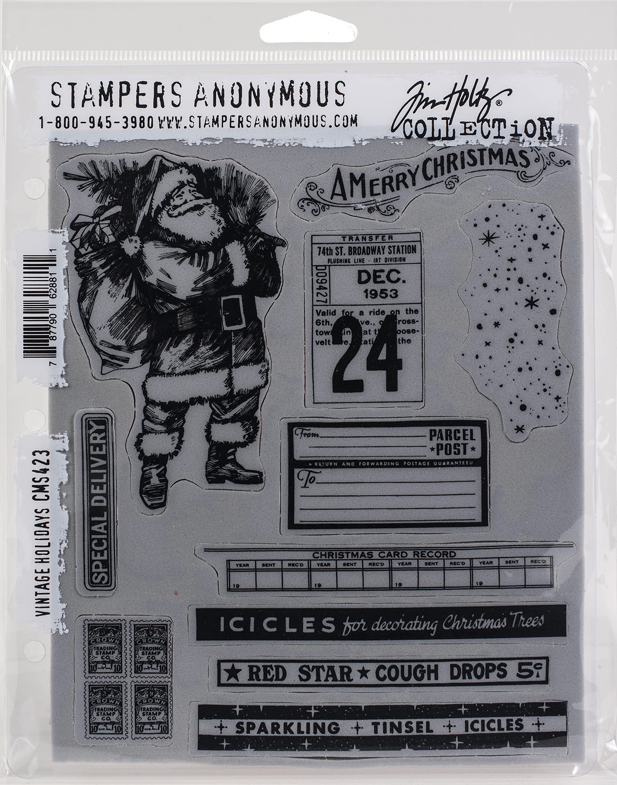 Stampers Anonymous Vintage Holidays, White, OSFA