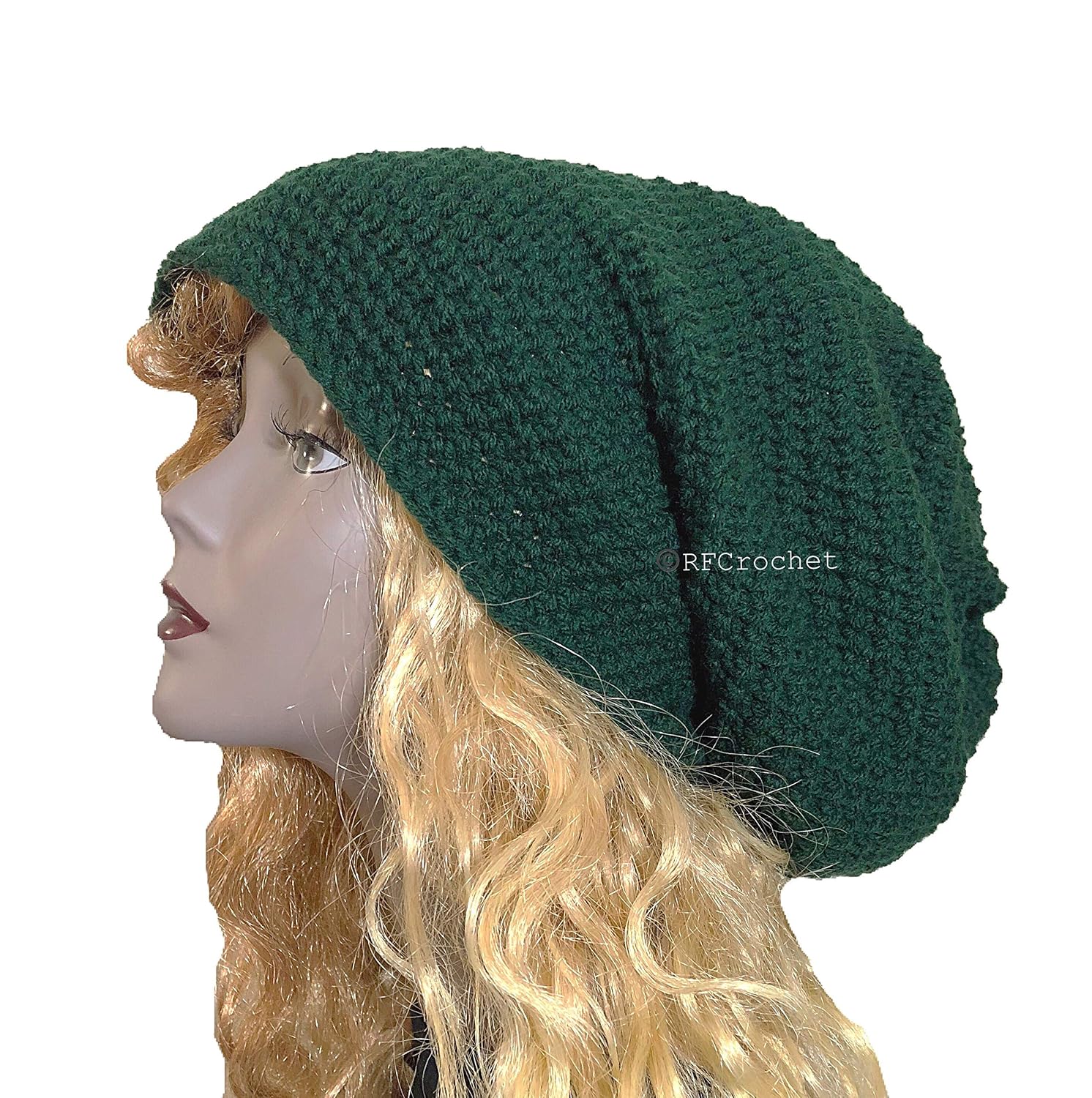 Amazon Com Forest Dark Green Oversized Beanie For Men Or Women