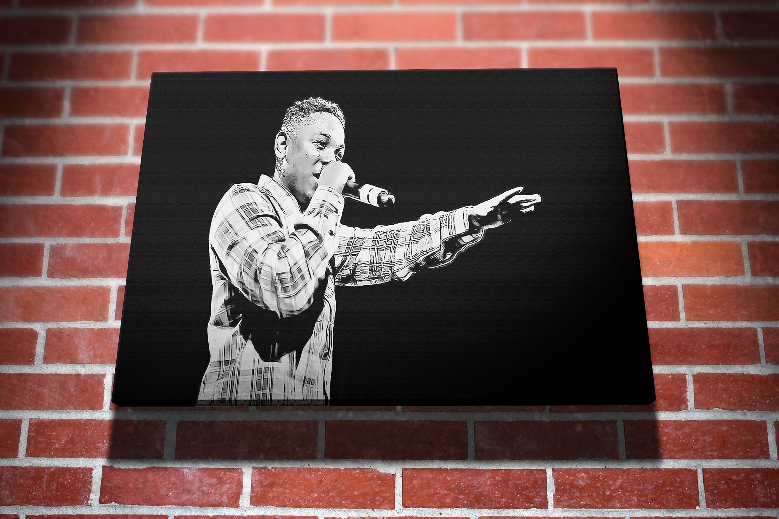 Kendrick Lemar Rapper Music Gallery Framed Canvas Art Picture Print