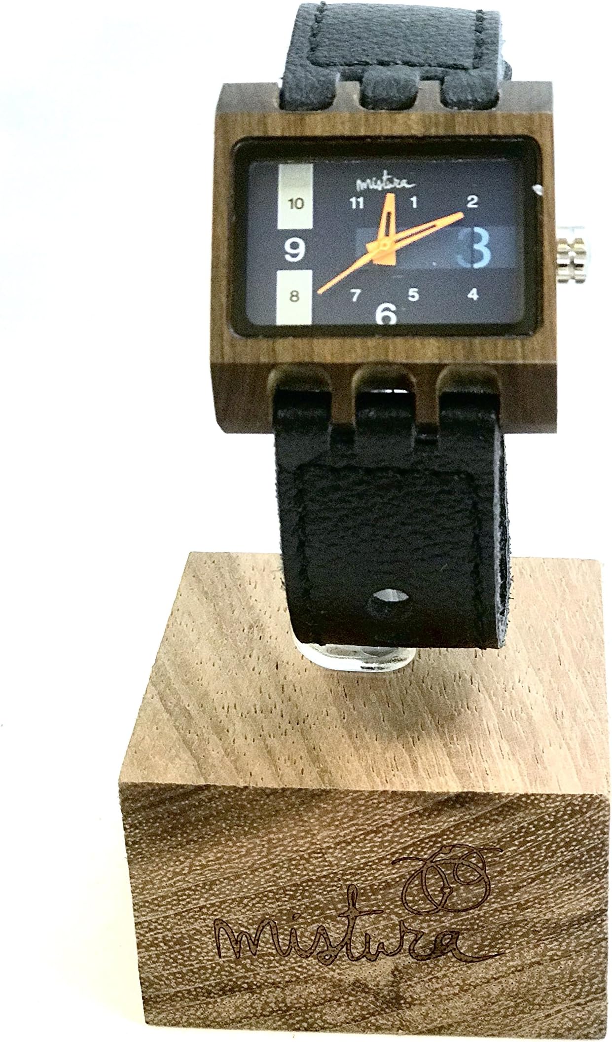 Lenzo Design, Wood Collection, Black Leather, Pui Wood, Navy