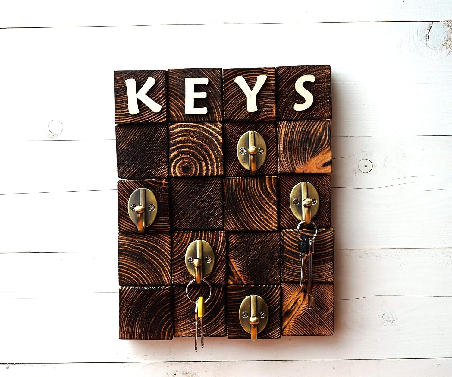 Amazon Com Custom Key Holder Home Sign Fathers Day Gift Wood Key Hanger Wooden Key Holder Wall Key Hanger Wood Key Organizer Rustic Key Holder Handmade