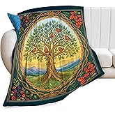 Tree of Life Blanket Tree Throw Blanket Soft Warm Cozy Fleece Fuzzy Plush Flannel Blankets Gifts for Boys Girls Women Kids Adults 40"X50"