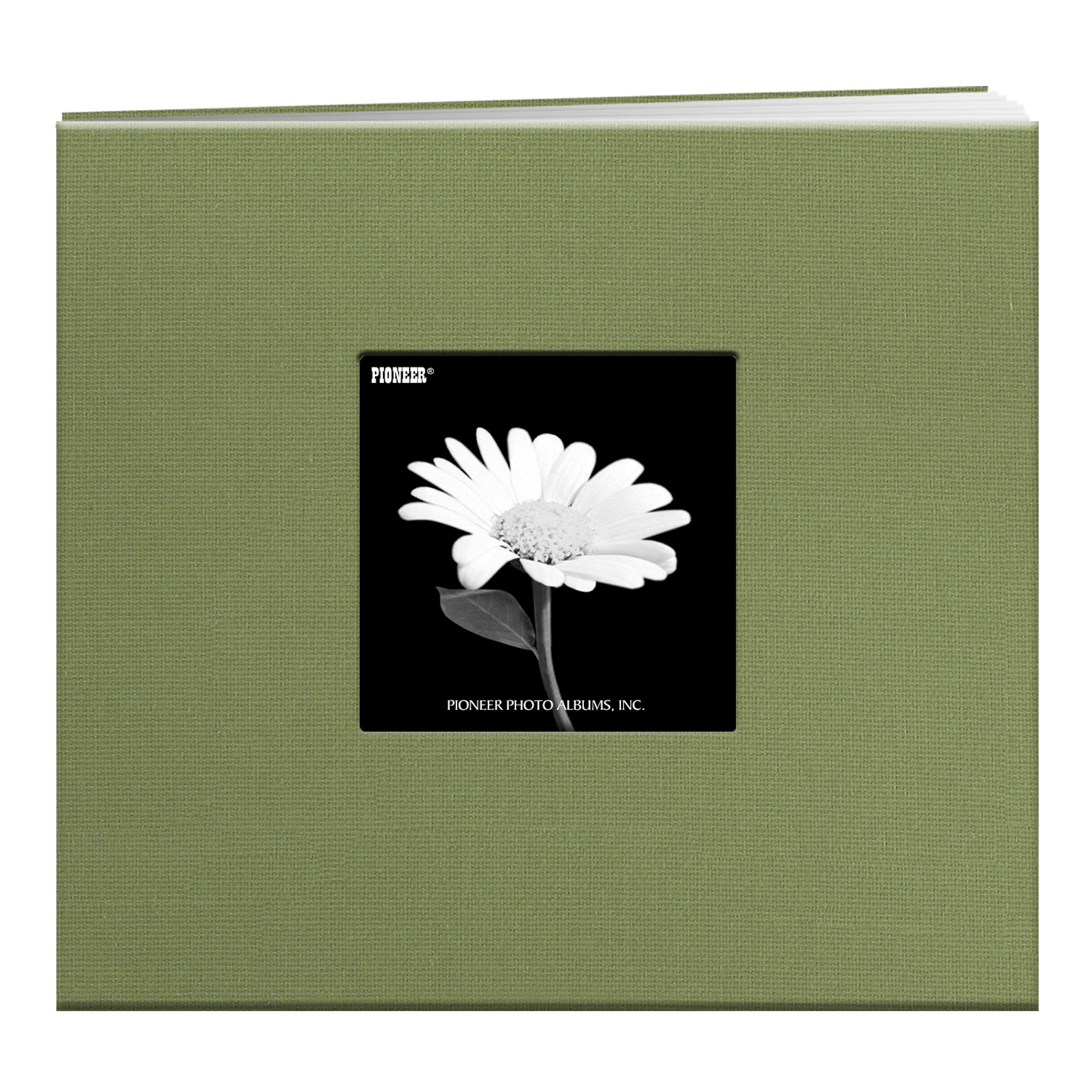 Pioneer 8 x 8-inch Book Cloth Cover Post Bound Album, Sage Green
